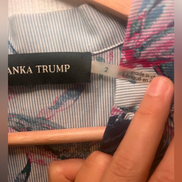 Ivanka Trump Floral Sleeveless Dress - Pink and Blue Size 2 - Picture 4 of 6